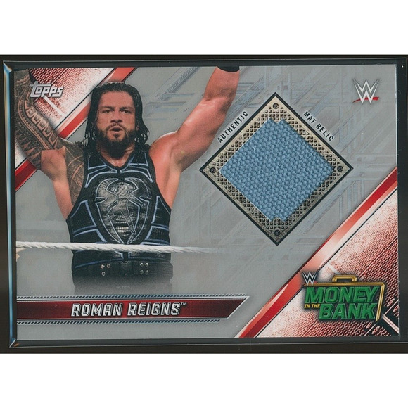 Roman Reigns The Tribal Chief 2018 WWE Raw Mat Relic Money In The Bank - Picture 8 of 8